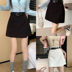 Plus-Size High-Waisted Irregular A-Line Half Skirt for Women, Summer Slimming White Bodycon Skirt, Chic and Trendy Fashion Piece