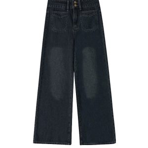 Plus Size High-Waisted Loose Wide-Leg Jeans for Curvy Women - Slimming Straight-Leg Style for Pear-Shaped Body - 2025 Trend