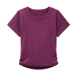 Plus-Size Hollow Out Pleated Shoulder Short Sleeve T-Shirt for Women - Summer Slimming Top, Spicy Girl Design, Covers Belly