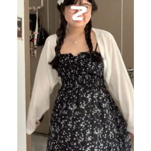 Plus Size Ice Silk Knitted Cardigan for Women - Lightweight Sun Protection, Sleeveless Cropped Cover-Up for Spring, Flattering Fit