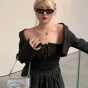 Plus Size Irregular Cape Blazer for Women, Long Sleeve Summer Sun Protection Top, Lightweight Fashion Outerwear