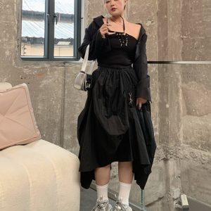 Plus Size Irregular Cape Blazer for Women, Long Sleeve Summer Sun Protection Top, Lightweight Fashion Outerwear