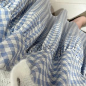 Plus Size Japanese-Style Irregular Splicing Plaid Skirt for Women, 2025 A-Line Large Swing Long Skirt