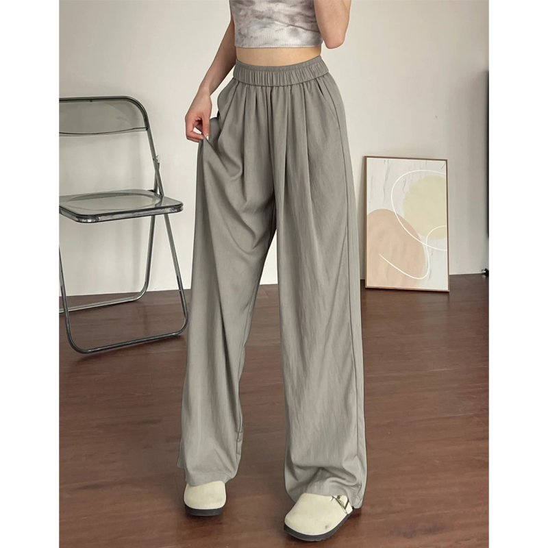 Plus-Size Japanese Style Summer Wide-Leg Pants for Women - Casual Loose Relaxed Fit, Flattering Thin Design