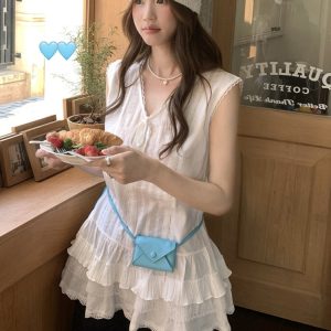 Plus-Size Lace Trim Tank Top for Women, Summer French Style, Loose Flattering Design, Sleeveless Fashion Essential