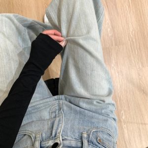 Plus-Size Light Denim Wide-Leg Pants for Women - Summer Straight-Leg BF Style, Loose Fit, Trendy and Comfortable