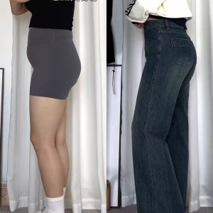 Plus-Size Loose Straight-Leg Jeans for Pear-Shaped Figures, Slimming Fit for Thick Thighs and Wide Hips, Trendy Comfort Fashion