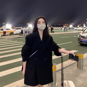 Plus Size Oversized Black Suit Jacket for Women, Casual Loose Blazer, High-End Spring Autumn 2025 Fashion