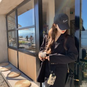 Plus Size Oversized Black Suit Jacket for Women, Casual Loose Blazer with High-End Feel, Spring Autumn 2025 Fashion