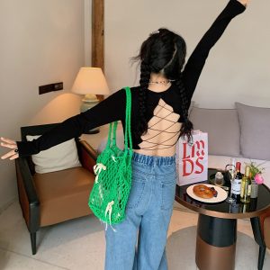 Plus Size Pearl Ripped Wide-Leg Jeans for Women - Loose Straight Leg Pants for Spring Summer 2025, Trendy Casual Fashion