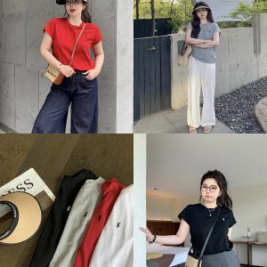 Plus Size Relaxed Fit Short Sleeve T-Shirt for Homebodies - Round Neck Slim Tee in Comfortable Design