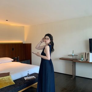 Plus Size Retro Blue Sleeveless Denim Dress with Elegant Vest - Chubby Urban Style Long Skirt for Weekly Reports