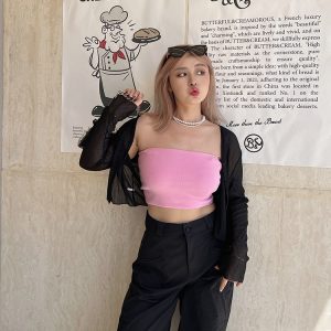 Plus Size Sexy Strapless Sleeveless Top - Sugar American Style Must-Have for Summer Fashion - Trendy Casual Wear