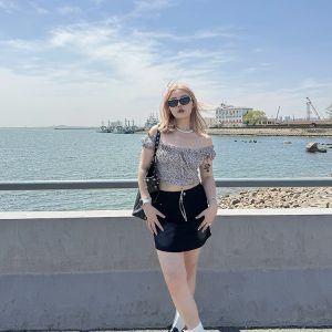 Plus Size Sexy Women's Elastic Slimming T-Shirt - Versatile Hot Girl Summer Must-Have Top for Y2K and Casual Style