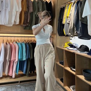 Plus-Size Slim-Fit Summer Top for Curvy Girls, Trendy Button Detail Tee, Casual Fashion Essential