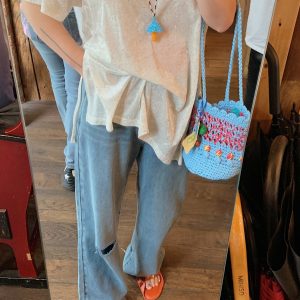 Plus Size Slit Diamond T-Shirt for Women - Short Sleeve White Top, 2025 Spring/Summer Fashion for Curvy Figures, Trendy Style