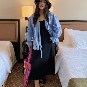 Plus Size Strap Dress for Women - 2025 New Summer Slimming Belly Covering Fashion, Ideal for Casual Outings and Y2K Style