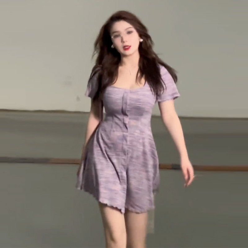 Plus-Size Striped Bodycon Dress for Summer, Square Neck, Flattering Fit, Dopamine Outfit, Perfect for Curvy Figures