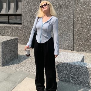 Plus Size Summer Chiffon Wide Leg Pants - Casual Slim Fit Straight Loose Long Trousers for Versatile Comfort