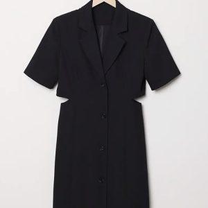 Plus-Size Summer Dress for Curvy Women, Waist-Revealing Design, Chic French Style, Available in Long and Short Lengths