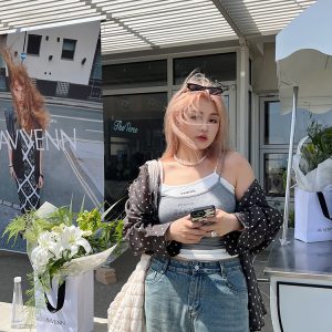 Plus Size Two-Color Romantic Polka Dot Oversized Chiffon Shirt for Summer, Loose Fit with Sun Protection, Trendy and Versatile