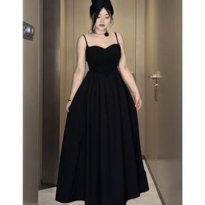 Plus-Size White Camisole Dress for Curvy Figures - French Style, Waist-Cinching, Flattering Sleeveless Summer Dress