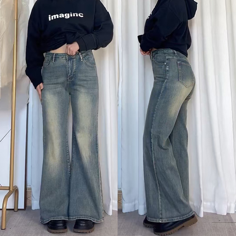 Plus-Size Wide-Leg Jeans for Pear-Shaped Figures, Loose Fit for Short Women, Flattering for Thick Thighs and Wide Hips