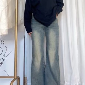 Plus-Size Wide-Leg Jeans for Pear-Shaped Figures, Loose Fit for Short Women, Flattering for Thick Thighs and Wide Hips