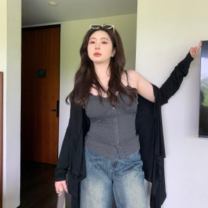 Plus Size Windbreaker Cardigan with Irregular Hem and Shawl Collar - Sun Protection, Stylish and Comfortable Outerwear