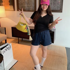 Plus Size Women's A-Line Sports Shorts for Summer 2025 - Slimming Leisurewear, Casual Fit, Trendy Summer Style