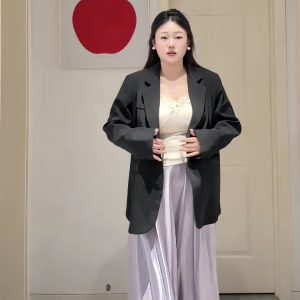 Plus-Size Women's Acetate Satin High-Waisted Midi Skirt - Versatile Solid Color for Spring 2025, Perfect for Curvy Styles