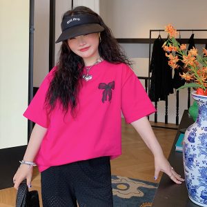 Plus Size Women's Short Sleeve T-Shirt, Summer 2025 Loose Fit Top, Flattering Belly-Covering Design, Casual Everyday Wear