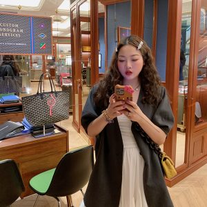 Plus-Size Women's Short-Sleeved Blazer, No Collar, Thin Summer Suit Jacket in Gray - High-End Quality Fashion Outerwear