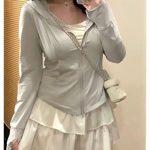 Plus Size Women's Summer Sports Cardigan - Thin Sun Protection Jacket for Cool Comfort - Slimming Outerwear for Chubby Fit