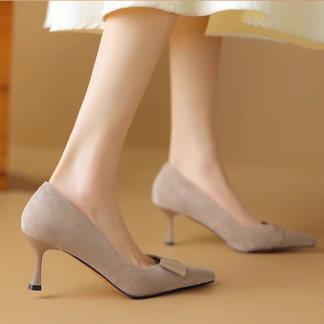 Pointed Toe Stiletto Heels for Women – French Fashion Shallow Mouth Versatile Summer Shoes in Italian Style