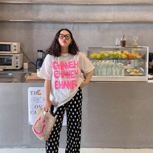 Polka Dot Wide-Leg Pants for Women, High-Waisted Summer Trousers, Loose Fit Casual Split Design, Trendy Fashion for Stylish Looks