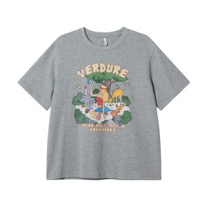 Printed Short Sleeve T-shirt for Women - Summer 2025 Pure Cotton Loose Fit, Ideal for Petite Sizes, Casual Everyday Style