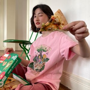 Printed Short Sleeve T-shirt for Women - Summer 2025 Pure Cotton Loose Fit, Ideal for Petite Sizes, Casual Everyday Style