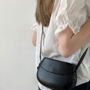 Red Vintage Saddle Handbag for Women - Minimalist Summer Crossbody Phone Bag - Small Shoulder Bag 2023