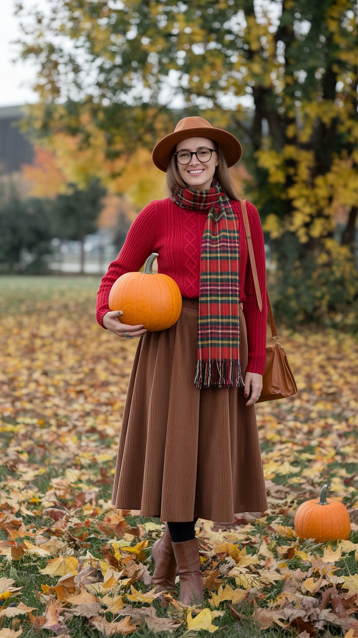 Chic Red Autumn Outfits for a Bold Look outfit idea