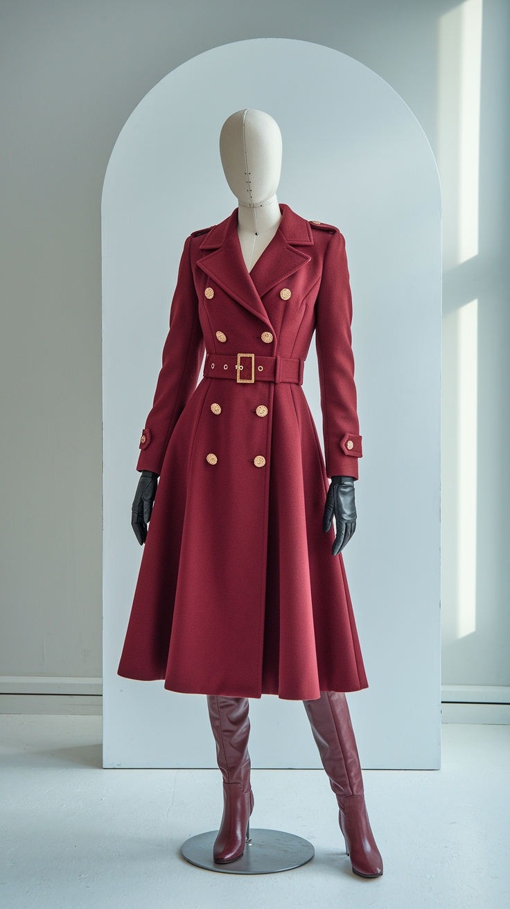 How to Style a Red Coat Dress for Every Occasion outfit idea