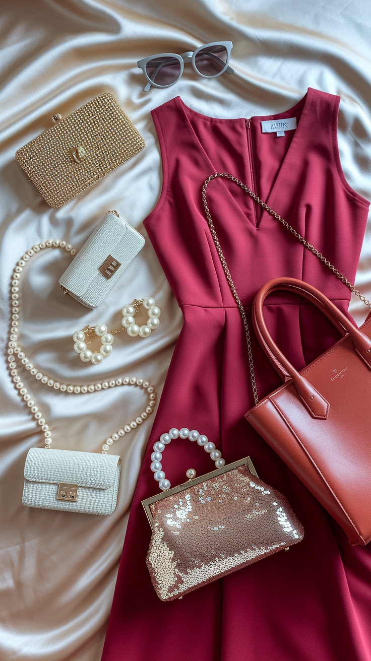 Creative Red Dress Bag Ideas for Every Occasion outfit idea