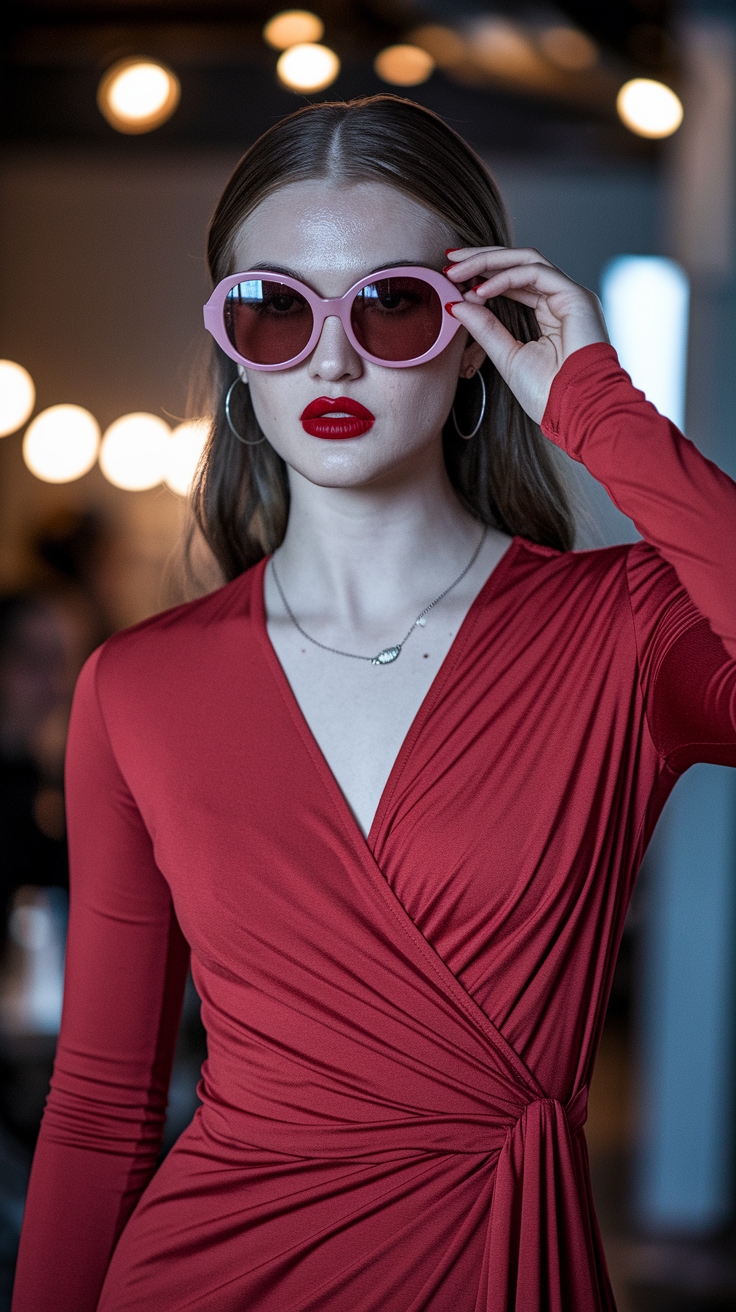 Glamorous Red Dress Red Lipstick Style Guide outfit idea