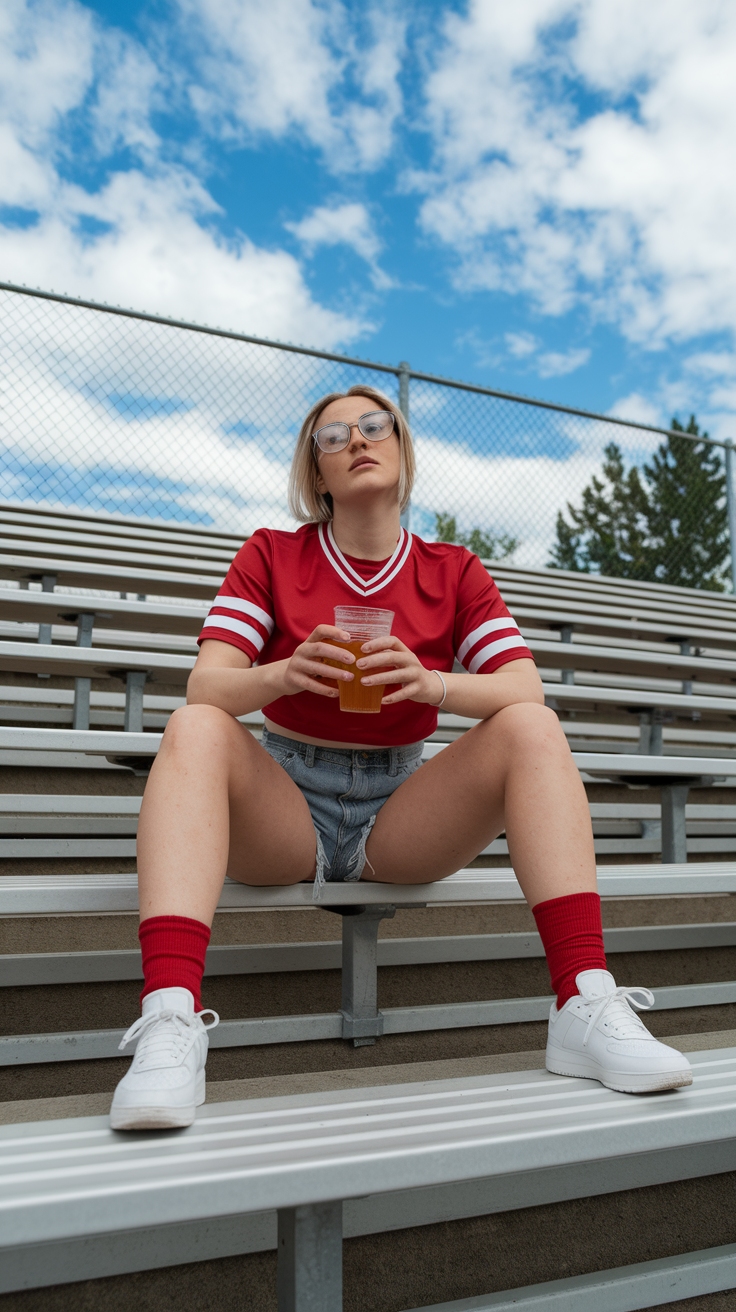 Fun Red Football Game Outfit Ideas for Game Day Style outfit idea