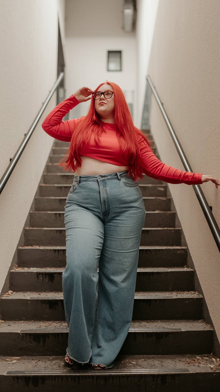 Flattering Styles for Red Hair Plus Size Fashionistas outfit idea