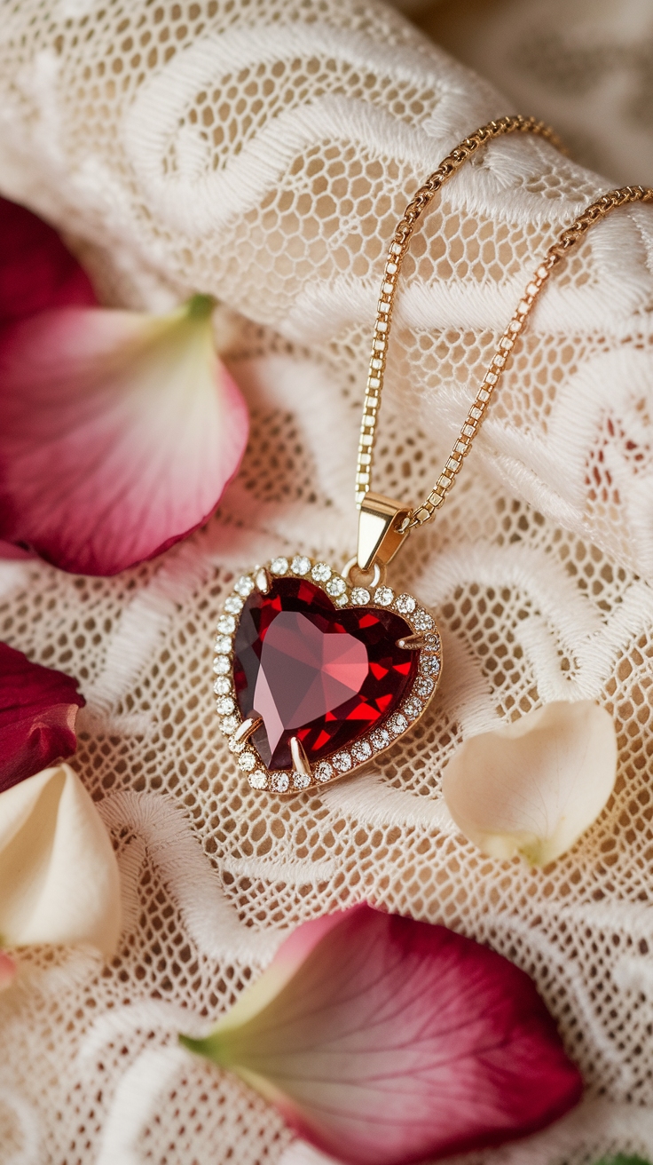 Creating a Red Necklace Aesthetic for Your Wardrobe outfit idea