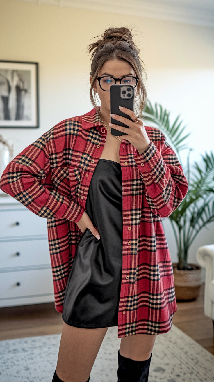Creating a Red Plaid Shirt Outfit for Casual Days outfit idea