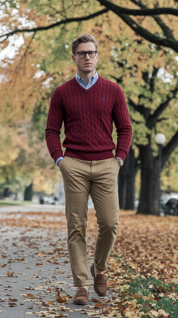 Elevate Your Look with a Red Ralph Lauren Sweater Outfit outfit idea