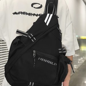 Reflective Cycling Crossbody Bag for Night Safety - 2025 Summer Travel Backpack for Outdoor Sports and Adventure