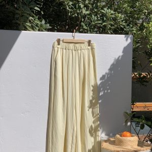 Relaxed Casual Wide-Leg Pants for Comfort - Loose Draping Long Pants Ideal for Air Conditioning and Everyday Wear